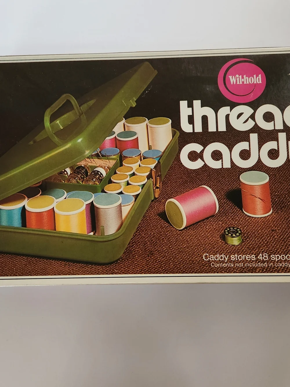 Wil-Hold Mustard Yellow Thread Caddy Storage Case